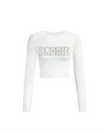 ANNA CROPTOP "BADDIE" WHITE