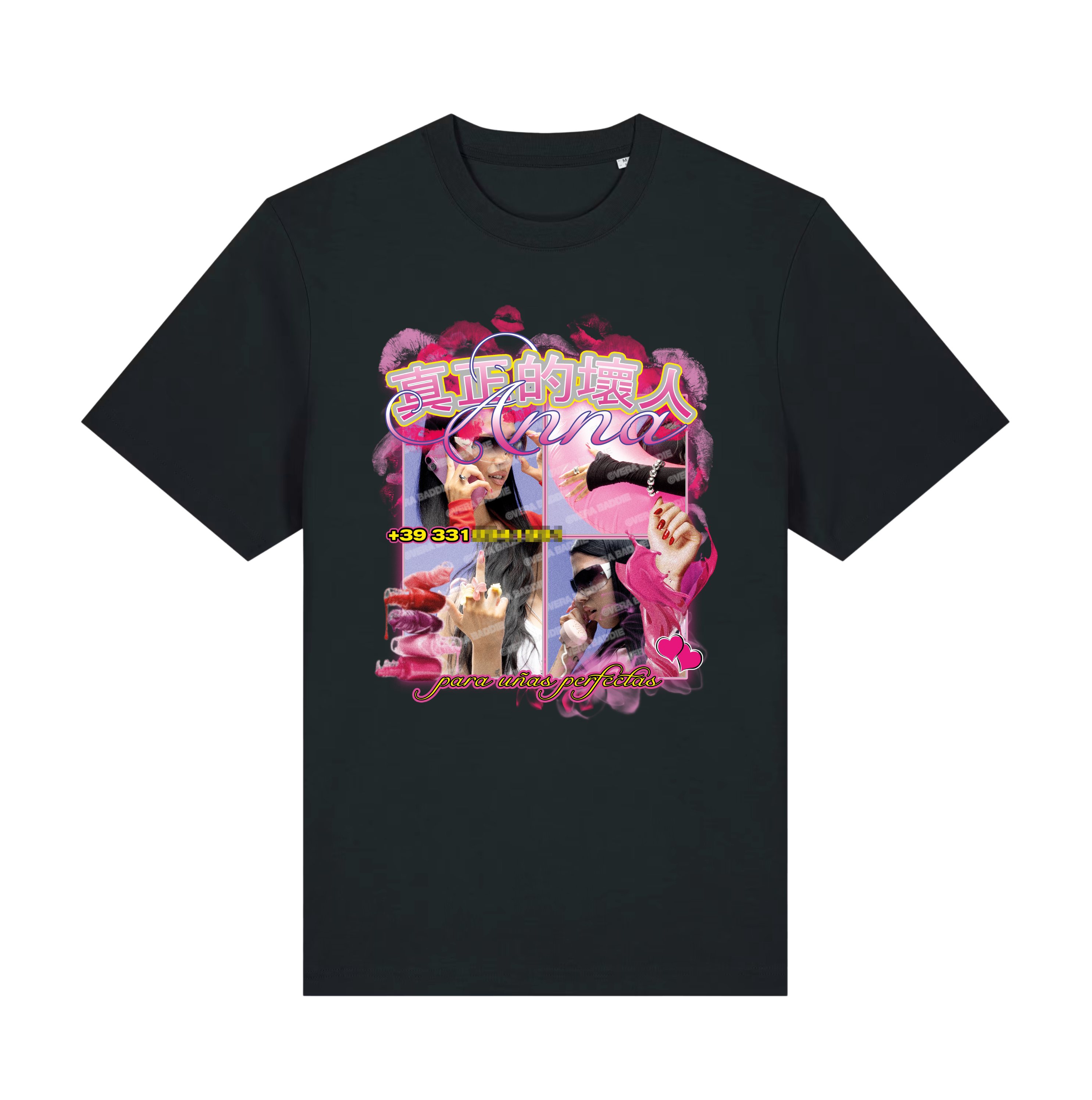 ANNA T-SHIRT "SALON DE BELLEZA" BLACK